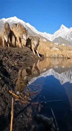 A Giant Catfish DRAGS a Wolf Underwater #shortvideo #wolf #viral #shorts #fish #usa #viralvideo