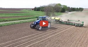 Emerick Farms drone footage of planter and tillage. Planter is a JD DB60 planting 20" rows.