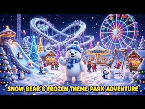 Snow Bear’s Frozen Theme Park Adventure | Magical Winter Journey, Educational Fun & Nursery Rhymes 🐻