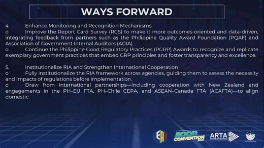 𝐋𝐈𝐕𝐄 (𝐏𝐀𝐑𝐓 𝟐/𝟐): Join us for Day 1 of the 2025 Ease of Doing Business (EODB) Convention today, 04 November 2025, at The Manila Hotel, Manila. The Day 1 of the EODB Convention tackles the theme “Leveraging Efficiency: Efficient Governance for a Competitiveness-Ready Philippines.” This day highlights government-wide streamlining reforms and smart regulations that aim to cut red tape, reduce compliance costs, and create an efficient, investment-friendly environment. #ARTA #BagongPilipinas