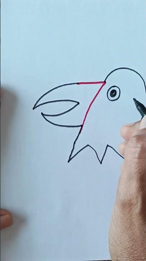 how to draw beautiful and easy bird beak with 7