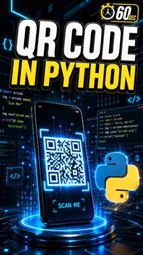 Build a QR Code Generator in Python in 30 Seconds 🚀 | Beginner-Friendly Tutorial