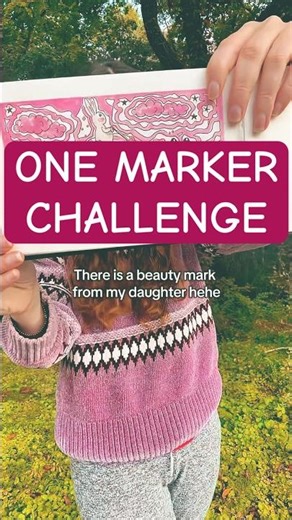 What color will you use? #artchallenge #onemarkerchallenge #artists #sketchbookpage #artreveal