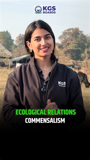 Ecological Relations: How Commensalism Keeps Nature in Balance! 🌿 #upboard2026 #upboardbiology #kgs