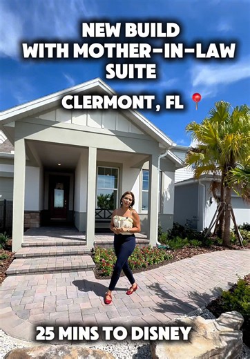 📍 Clermont, FL – MOTHER-IN-LAW SUITE AND Natural Gas Community ✨ From the air you can already spot the private mother-in-law suite! ✅ Starting in the LOW $600s ✅ 2,419 sq. ft. of living space ✅ 3 bedrooms flex room in the main home ✅ Private 1-bed/1-bath guest suite with kitchenette & its own entrance ✅ 2-car garage ✅ About 25 min to Disney • 30 min to Orlando International Airport ✅ Future home of the world-class Olympus Sports & Wellness Campus 💡 Multi-gen living or passive-income ready—perf