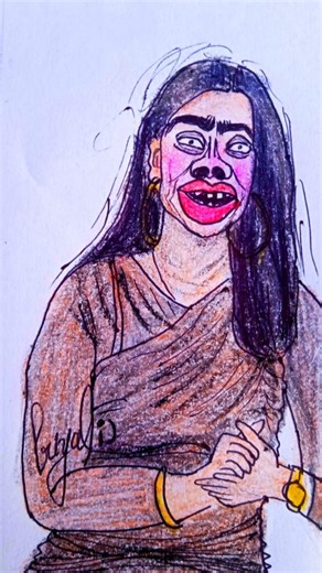 Priyal मिर्ज़ापुरी on Instagram: "Wait for the end........ 😂😂😂😂 Just for laughs, no offense to the legend! 🤍 Pure fun, pure respect! 🎨✍️ Funny twist with full respect 🙏✨ All in good humor, salute to the original! 🎉 #fun #artist #trendingnow #caricature #drawing funnyreels😂😂 draw funnydrawing explore new memes reel explore funny comedy viral drawing fyp art caricatureart reelsinstagram cringeywood youtube ReelLife ViralVibes InstaReels ShortVideos TrendingNow FunnyReels InspirationalQuo