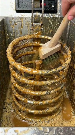 Total Soak! Cleaning 5 Years of Gummy Fryer Coils 🤢🚿 #satisfying #restoration