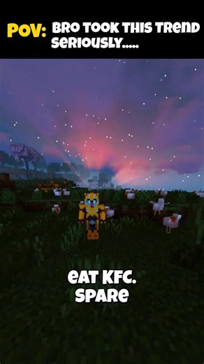 Minecraft But Bumble Bee Eats KFC 🍗🐝 (Viral Trend!) #minecraft #minecraftshorts #minecraftshort