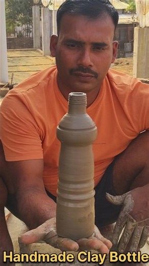 Satisfying Handmade Clay Bottle Transformation 🏺 #pottery #asmr