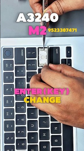 MacBook Air M2/M4 Broken Enter (Return) Key FIX! 🤯 | Model A3240 Keyboard Key Replacement Guide