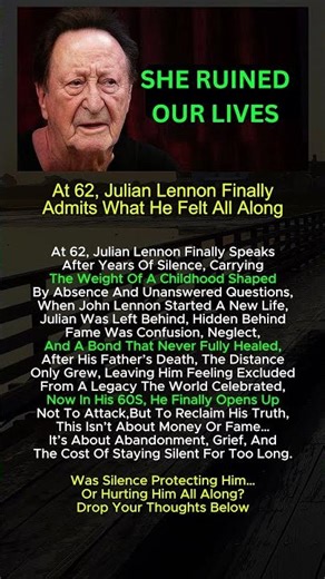 Julian Lennon FINALLY Reveals the Pain He Carried for Years