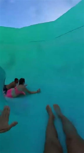 POV: Collides With a Woman Inside a Water Slide #waterpark #waterslide
