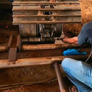 2.9K views · 594 reactions | Removing a track pin from a bulldozer...