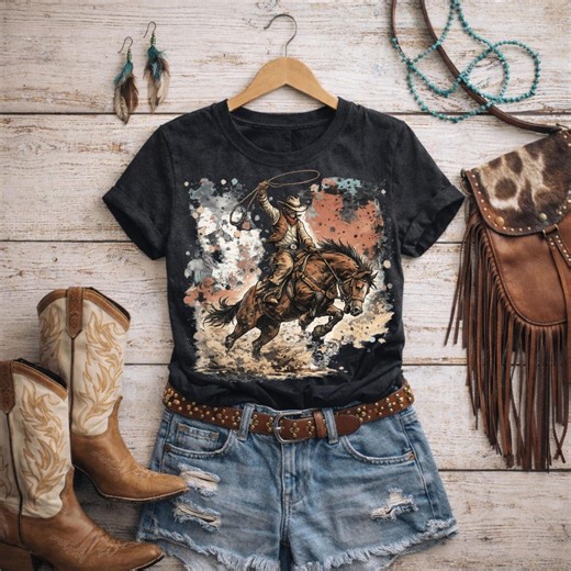 Western Rodeo Cowboy PNG, Western Graphics, Cowboy Graphics, Western Tee Design, Rodeo Shirt Design, Punchy PNG, Western Sublimation - Etsy