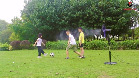 Fan Mister Kit for Outside Patio, Misters with 19.69FT Water Supply Line + 5 Brass Mist Nozzles + Misting Ajustable Value for Cooling Outdoor Backyard, Connect to Any Outdoor Fan(Not Included)