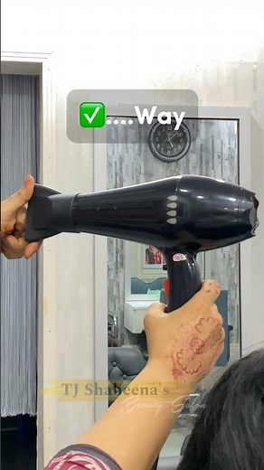 Blow dryer nozzle placing| Right dryer nozzel setting