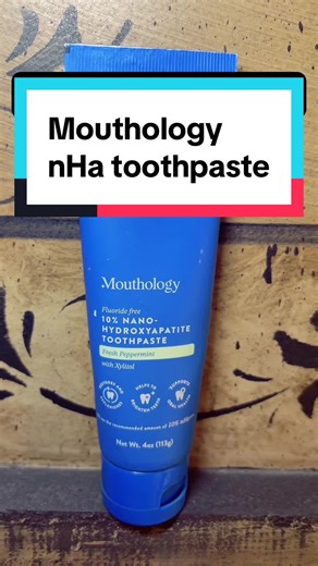 This 10% nano hydroxyapatite toothpaste is a form of Calcium Phosphate, same as your teeth. Helps to remineralize teeth and restore enamel, preventing cavities. #nanohydroxyapatite #toothpaste #mouthology #over40mom