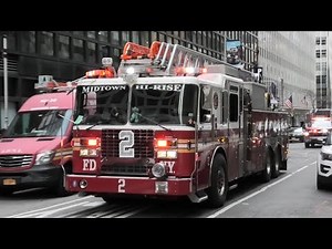 FDNY Engine 8, Ladder 2 and Battalion 8 Responding