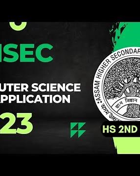 HS 2nd Year Computer Science Question Paper 2023 | AHSEC HS 2nd Year Computer Science Question Paper