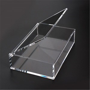 [Hot Item] Small Square Clear Crystal Perspex Boxes Acrylic Gift Box with Hingled Lids