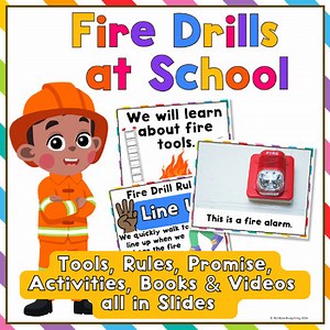 Fire Drills at School Kindergarten Slides and Activities