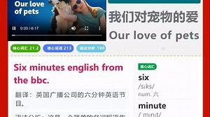 BBC六分钟英语 我们对宠物的爱【每日英语听力】