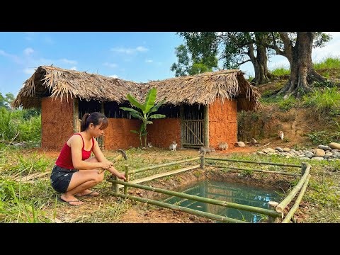 Building And Completing A Rabbit Farm Behind The House Using Earth