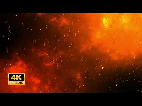 1 Hour Fire Sparks & Ember Background, Burning Flame Animation Loop in 4K, Background Video Players