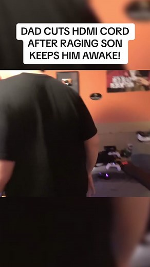 Dad Cuts HDMI Cord After Raging Son Keeps Him Awake!