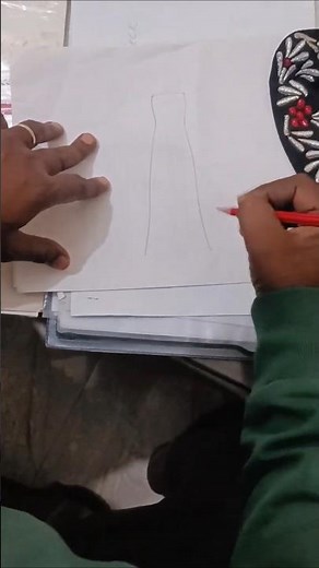 Fashion dress drawing/Fashion Gurukul/tutorial #art #drawing #shortvideo