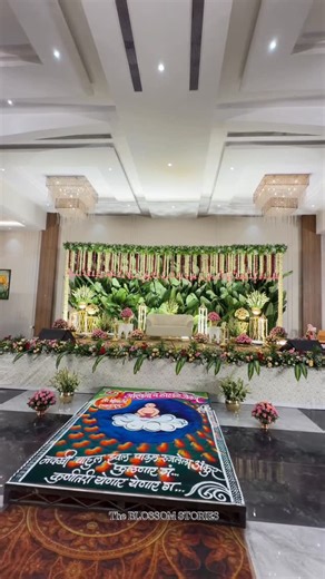 Decor by The BlossomStories on Instagram: "A beautiful South Indian baby shower setup at Geetai Lawns, Lohegaon 🌿 From the grand floral welcome arch and custom welcome board to the charming banana leaf accents and floral hanging backdrop — every detail spoke of grace, culture, and celebration. 🌸 A traditional photo booth added the perfect touch for memories to last forever 💫 Because every story deserves to bloom beautifully — The Blossom Stories way. 🌺 #TheBlossom