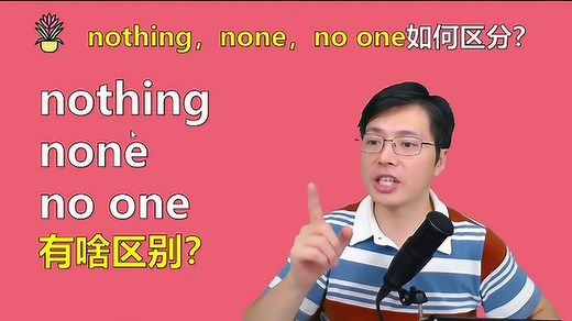 英语中nothing,none和no one有啥区别？跟山姆老师学英语语法#知识π计划-知识抢先知#
