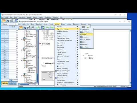 SPSS Explore Data / How to generate a Contingency Table of two Categorical Variables