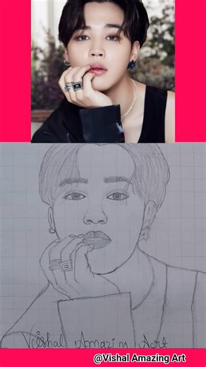 how to draw jimim drawing//jimin drawing step by step #btsdrawing #jimin #bts #ajartandcraft