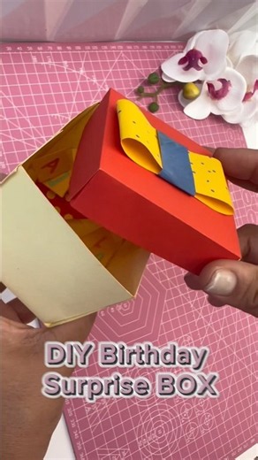 DIY Birthday Exploding Box Card! 🎁 #diycrafts #papergift #birthdaycard