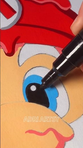 Drawing Super Mario Drip Effect with Posca Markers! #shorts