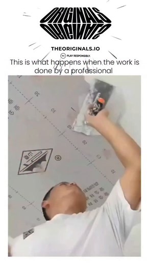 what if on Instagram: "The post showcases a 80-second time-lapse video of expert plasterers and painters transforming a rough drywall room into a flawlessly smooth, light-blue painted space, emphasizing meticulous joint taping, sanding, and multi-layer application techniques. Caption "This is what happens when the work is done by a professional" contrasts pro efficiency against common DIY pitfalls, like uneven finishes, resonating with viewers through satisfying ASMR-like visuals of trowel work 