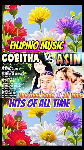 Coritha, Asin Greatest Hits Of All Time 💕 Tagalog Love Songs Medley OPM Songs 2025 💕 Filipino Music