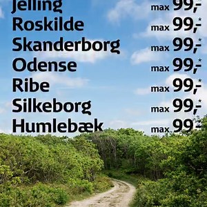 DSB Orange-billetter – Max 99,-*