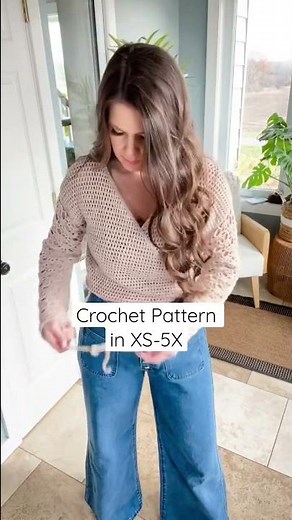 Crochet Crossover Wrap Cardigan -Free pattern XS-5X