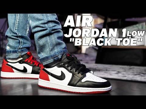 AIr Jordan 1 Low OG Black Toe Review and On Foot
