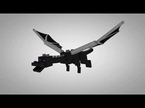 Flying Minecraft Ender Dragon (fully rigged with C-motion cinema4d model to download)