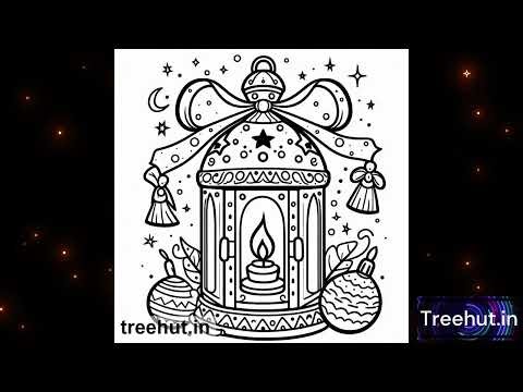 Christmas Lantern Coloring Pages - 4705