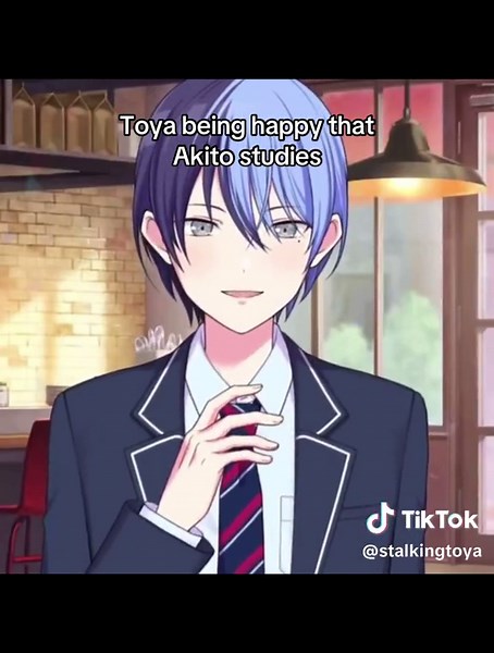 Might I say that Toya is very cute... these r just little highlights for myself I liked yk#pjsk #pjsekai #anshiraishi #akitoshinonome #toyaaoyagi #akitoya #cute