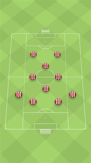 How a 4-D-2 becomes a 2-3-5 in possession ⚽ ✔️ Both CFs split wide to stretch the back line ✔️ CAM occupies the central space between the lines ✔️ Two CMs advance into the half-spaces as attacking midfielders ✔️ Full-backs invert into LCM & RCM to support central overloads ✔️ DM holds position to provide rest defence ✔️ Centre-backs push up to create a high line 💡 The movement creates a 5-lane attack, opening central space while maintaining balance and stability.