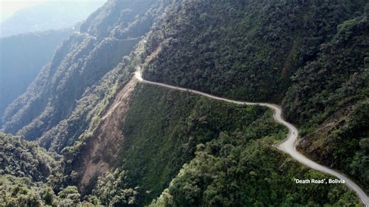 Die gefährlichsten Straßen der Welt: Drohnenaufnahmen tödlicher Routen