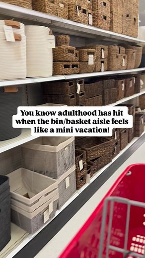 Why does the Target bin + basket aisle feel like pure joy? If you...