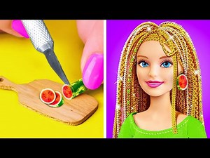 ADORABLE BARBIE DOLL MAKEOVER 🎀✨ Creating Tiny Crafts! DIY Ideas to Transform Your Doll by 123 GO