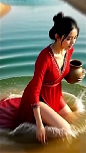 A Romantic River Crossing by Red Heer 💕 #love #youtubeshorts #emotionalshorts #lovestory