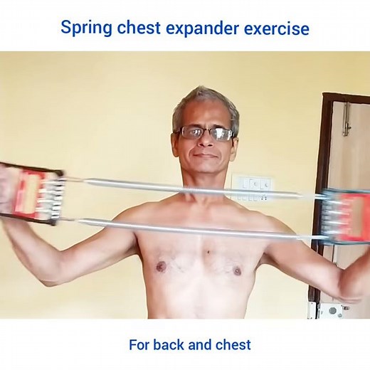 Spring chest expander easy exercise